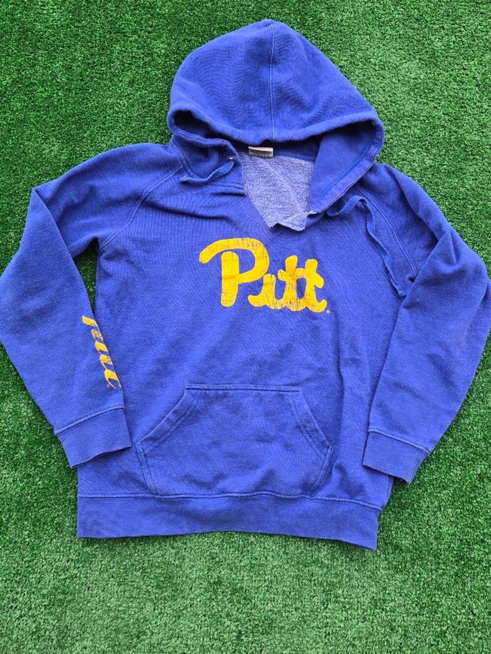 Pitt Panthers Vintage soft hoodie with logo on chest and arm